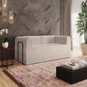 Sofá 2 Lugares Estofado D-plus 160 Cm Monaco - Linho Bege Linho Bege