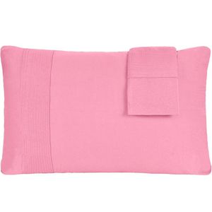 Jogo De Fronhas Bella Cama Malha 100% Algodão 50x70cm Coral