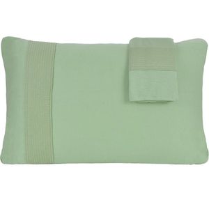 Jogo De Fronhas Bella Cama Malha 100% Algodão 50x70cm Verde