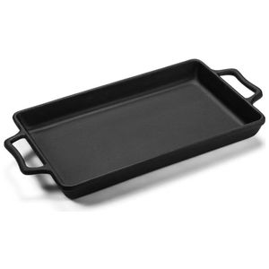 Assadeira Artesanal Retangular 40x25 Cm 3,3l Em Ferro Fundido Panela Mineira