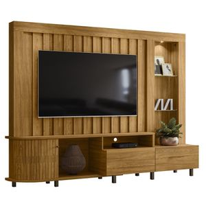 Estante Painel Para Tv 70 Pol 242cm Le Gard Z10 Cumaru Mpozenato