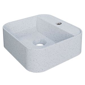 Cuba Pia Para Banheiro Quadrada 32cm ágata C08 Branco Granit Mpozenato