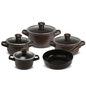 Jogo De Panelas De Cerâmica Smart Duo 5 Peças Chocolate Ceraflame