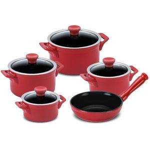 Jogo De Panelas De Cerâmica Clear 5 Peças Pomodoro Ceraflame