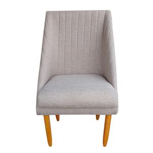 Cadeira Para Sala De Jantar Ana Pés Palito Linho Bege - D'classe Decor