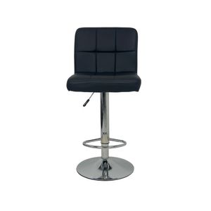 Banqueta Gomos Comfort Estofada Giratória Altura Regulável Preto