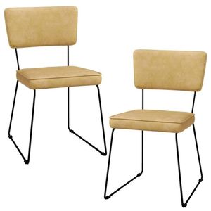 Kit 2 Cadeiras Decorativa Estofada Para Sala De Jantar Allana L02 Couríssimo Casco Fendi - Lyam Decor