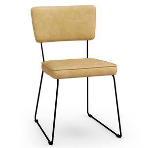 Cadeira Decorativa Estofada Para Sala De Jantar Allana L02 Couríssimo Casco Fendi - Lyam Decor