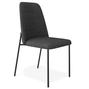 Cadeira Decorativa Estofada Para Sala De Jantar Bella L02 Linho Chumbo - Lyam Decor