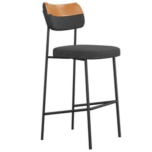 Banqueta Alta Bar Cozinha Sala De Jantar Whisky Melina L02 Couríssimo Whisky Linho Chumbo - Lyam Decor