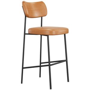 Banqueta Alta Bar Cozinha Sala De Jantar Preto Melina L02 Couríssimo Whisky - Lyam Decor