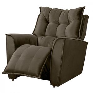 Poltrona Reclinavel Do Papai Para Sala King Veludo Castor Castor