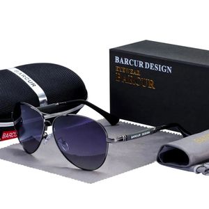 Óculos De Sol Design Titanium Aluminio Estilo Piloto Polarizado Uv400 Cinza