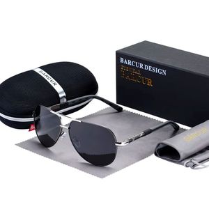 Óculos Design Aviador De Aluminio Vintage Polarizado Proteção Uv400 Prata