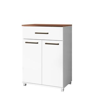 Armário Multiuso Primor 2 Portas E 1 Gaveta Branco-nature - Zanzini Móveis Branco-nature