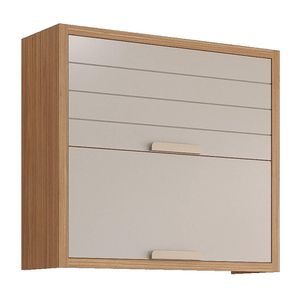 Armário Aéreo Eloise 80cm 2 Portas Basculantes Freijó-off White - Mgm Freijó-off White