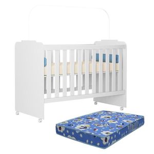 Berço Amore Branco Com Colchão Baby Physical - Peternella Móveis Branco