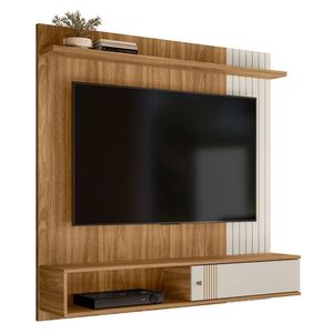 Painel Suspenso Milão Frisado Flex Nature-off White Para Tv Até 55? - Peternella Móveis Nature-off White