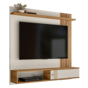 Painel Suspenso Milão Frisado Flex Off White-nature Para Tv Até 55? - Peternella Móveis Off White-nature