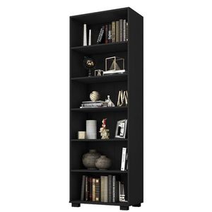 Estante Livreiro Office 6 Prateleiras Preto Tx - Pr Móveis Preto Tx