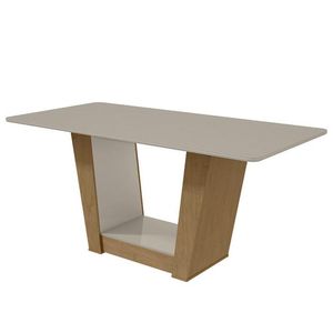 Mesa De Jantar Apogeu 160x80 Amêndoa-off White - Móveis Lopas Amêndoa-off White