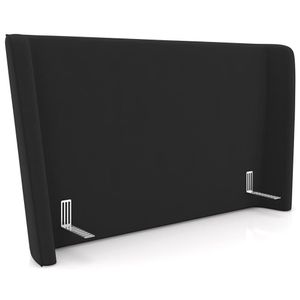 Cabeceira Cama Box King 195cm Nilo P05 Veludo Preto - Lyam Decor