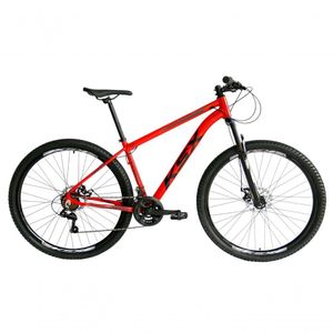 Bicicleta Aro 29 Ksx Sd7 21v Cabos Internos Alumínio Freios A Disco Garfo Suspensão Vermelho Preto Tamanho 15