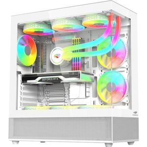 Gabinete Gamer C3tech Aquarius Mt-g850 Sem Fans Branco [f002]