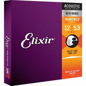 Encordoamento Para Violão .012 Light Nanoweb Elixir [f002]