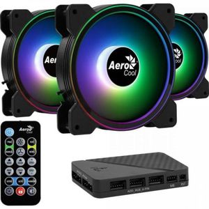 Kit 3 Coolers Aerocool Saturn 12 Pro Argb + Hub + Controle [f002]