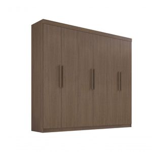 Guarda Roupa Casal 6 Portas Leblon Com Pés D' Doro Castanho