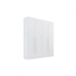 Guarda-roupa Da Vinci Plus 4 Portas 3 Gavetas Com Pés - D' Doro Branco
