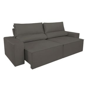 Sofá Retrátil-reclinável 2,00m Confortável Com Molas Cinza
