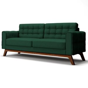 Sofá 260 Cm 4 Lugares Sandero C-303 Veludo Verde - Domi