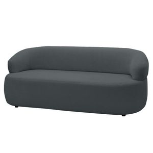 Sofá 2 Lugares Living Orgânico Sala De Estar 140cm Conka F05 Veludo Grafite - Mpozenato