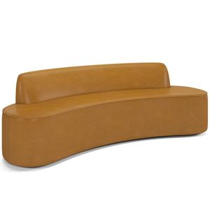 Sofá 3 Lugares Para Sala De Estar Living 210cm Koane D06 Sintético Caramelo - Mpozenato