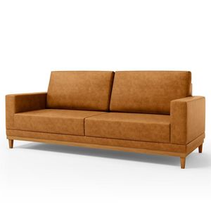 Sofá 2 Lugares 160cm Living Sala De Estar Kayrós D05 Sintético Whisky - Mpozenato