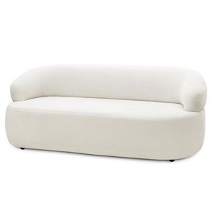Sofá 2 Lugares Living Orgânico Sala De Estar 140cm Conka F05 Bouclê Off White - Mpozenato