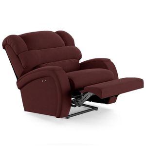 Poltrona Do Papai Reclinável Kalie Power Touch Massagem Fh9 Veludo Vinho - Mpozenato