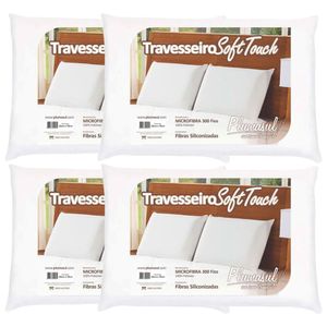 Travesseiros Soft Touch Plumasul 50 X 70 Cm - 4 Unidades Branco