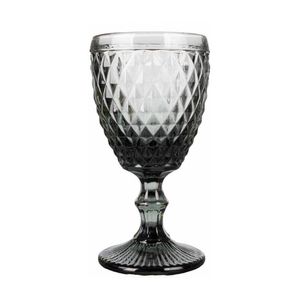 Taça De Vidro Bico De Abacaxi Cinza 340 Ml Agata Em Casa Tem