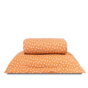Cobre Leito Solteiro Classic Estampado 160 Fios 2 Peças - Poa Terracota