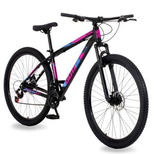 Bicicleta Aro 29 Gott 21 Marcha Câmbio Shimano Freio A Disco 21 Preto Rosa Azul