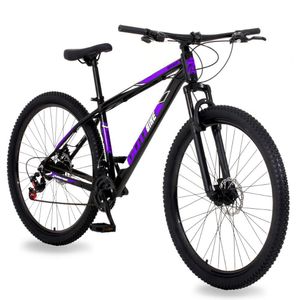 Bicicleta Aro 29 Alumínio 24v Rocker Freio A Disco Susp Gott 21 Preto Roxo