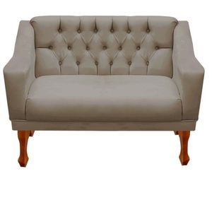 Namoradeira Decorativa Recepção Grecia Dritex suede Cappuccino