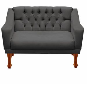 Namoradeira Decorativa Recepção Grecia Dritex sintetico Cinza
