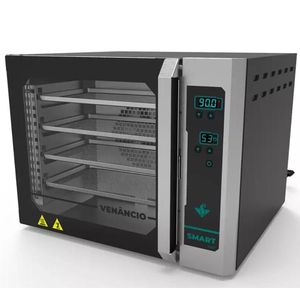 Forno Industrial Elétrico Convector Venâncio Smart Pro 4 Esteiras Inox 127v Fcsb4e