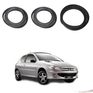 Kit Par Borrachas Porta E Porta Mala Peugeot 206 207 2 Pts - Un - 3