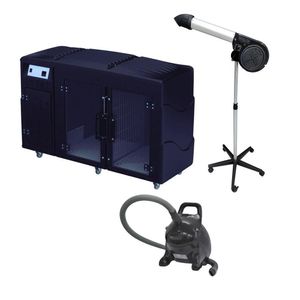 Kit Pet Shop Máquina De Secar + Secador 5000 E Soprador Rx Black Kyklon 220v