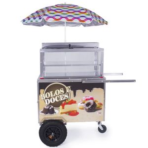 Carrinho Expositor R2 Em Inox Para Doces E Bolos Gourmet 1242
